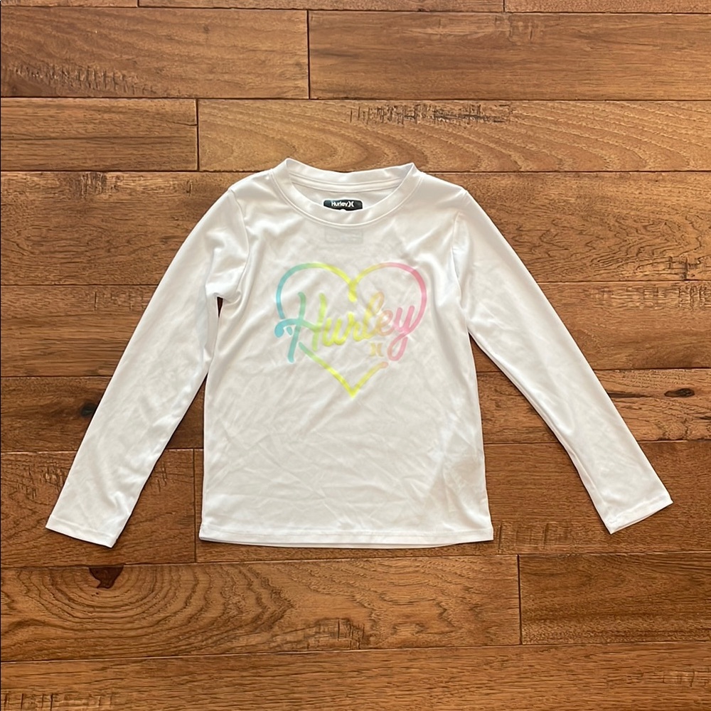 Hurley Girl's Long Sleeve Dri-Fit UPF 50+ Swim Shirt - Size 5/6
